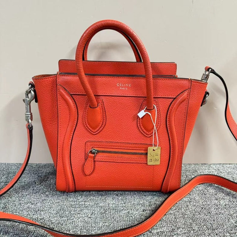 Luxury CELINE Red Luggage Bag Small Size