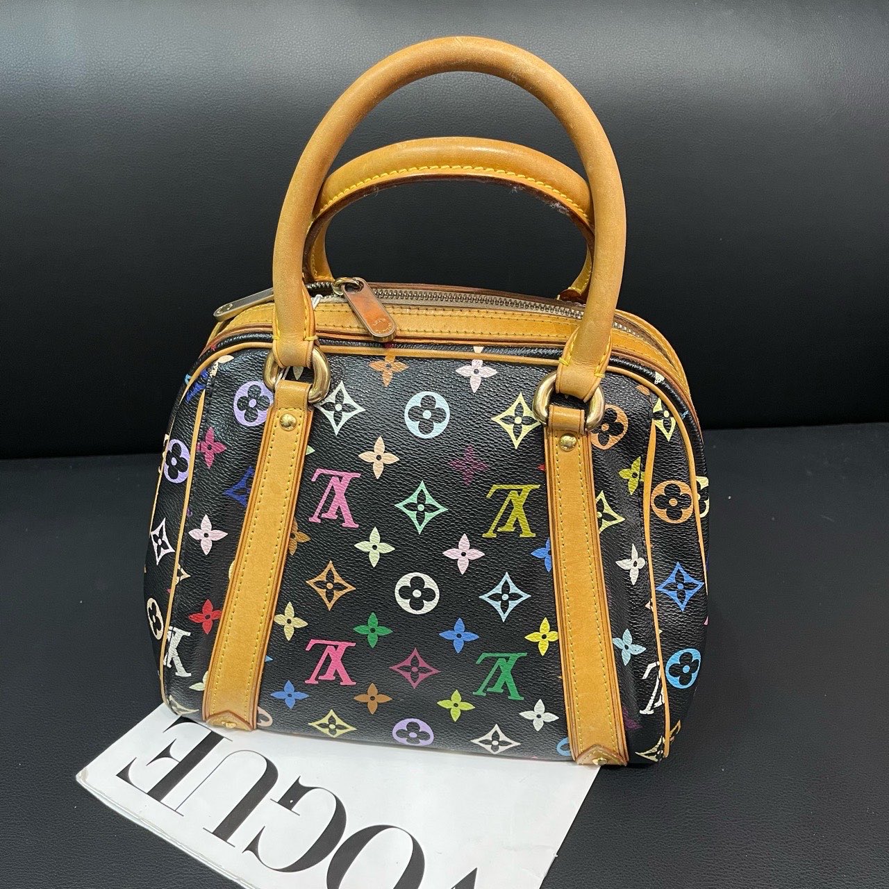 Louis Vuitton Multicolor Monogram Black Canvas Bag Medium