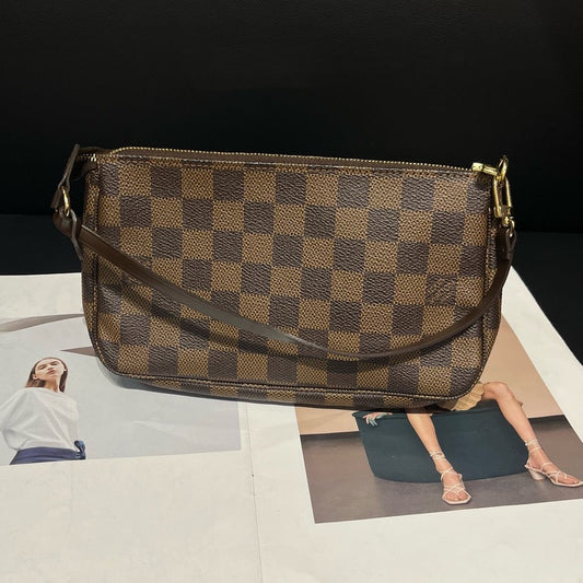 Louis Vuitton Damier Pochette Accessories Brown Handbag