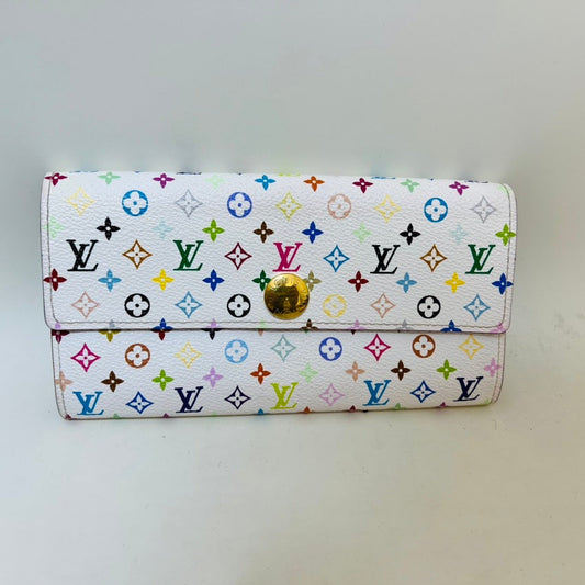 Louis Vuitton Multicolor Sarah Wallet White