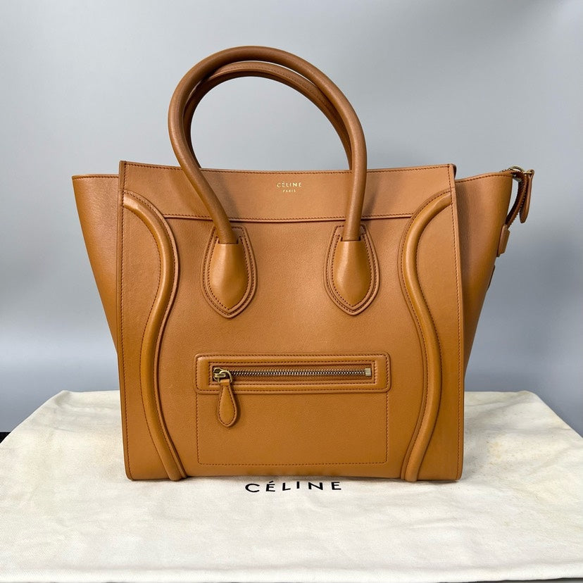 Luxury CELINE Luggage Bag Large Camel Tote