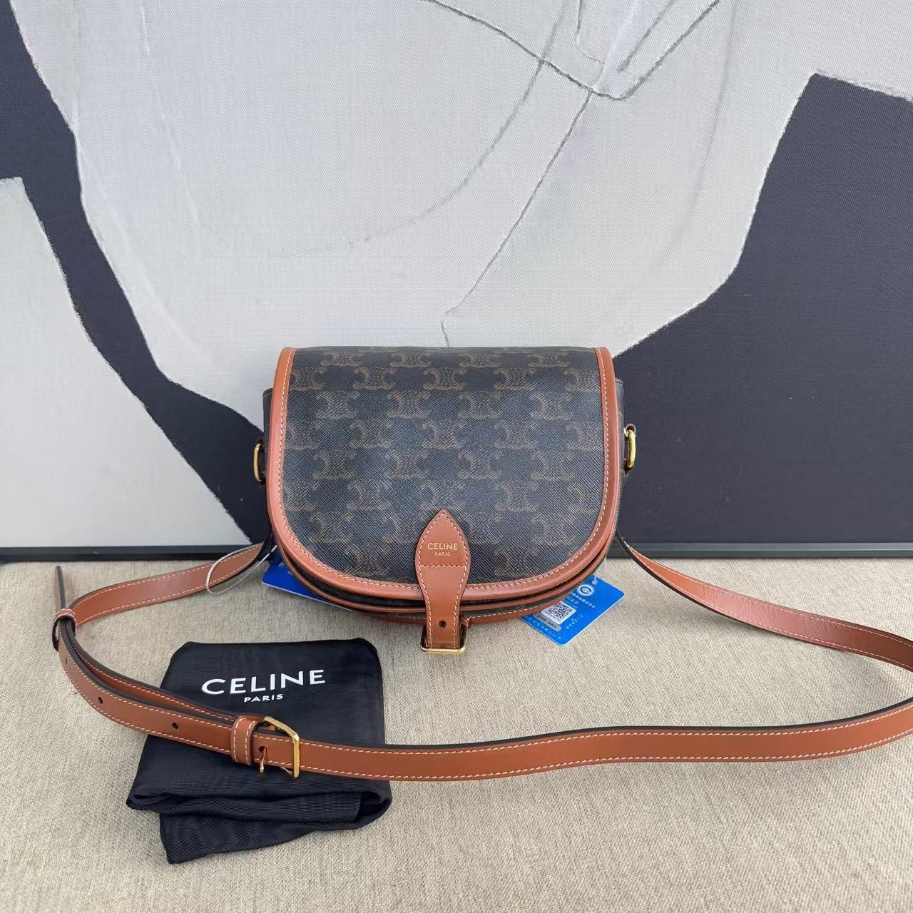 Luxury CELINE Brown Saddle Bag - Designer Handbag