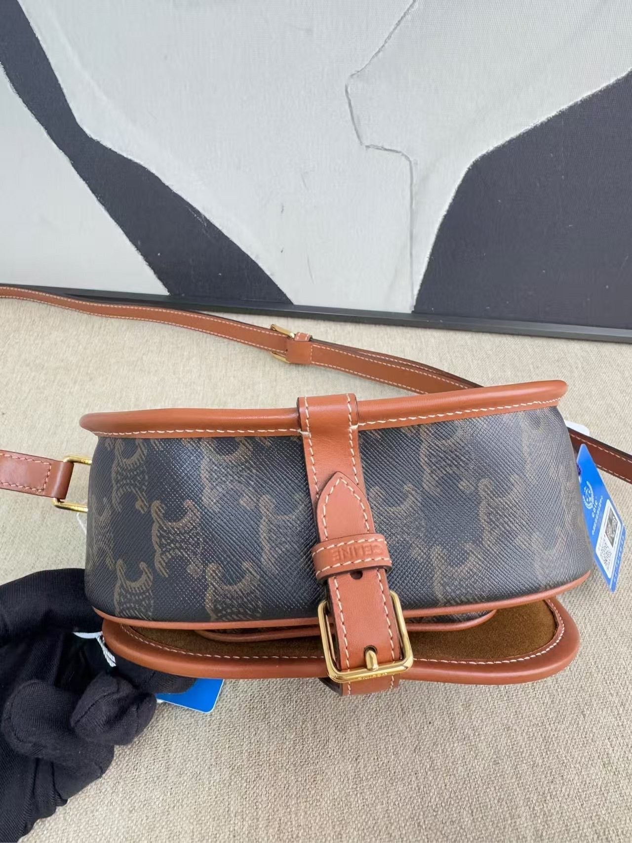 Luxury CELINE Brown Saddle Bag - Designer Handbag