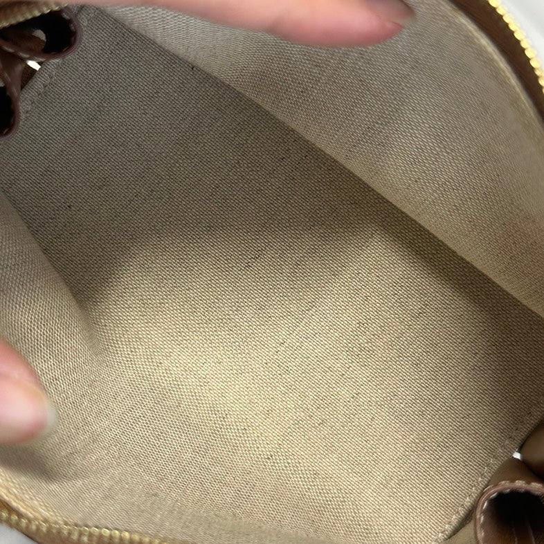 Luxury CELINE Chain Canvas Bag 3340 in Red and Brown Monogram Stylish Shoulder Bag
