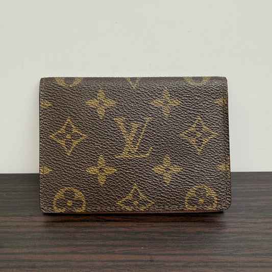 Louis Vuitton Monogram Card Case Brown Leather FM0293