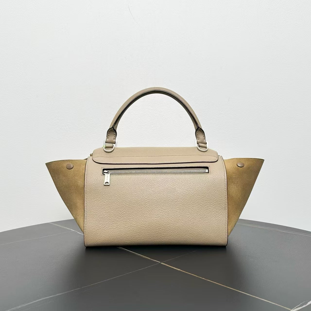 Luxury CELINE Beige Trapeze Tote Bag - Designer Handbag