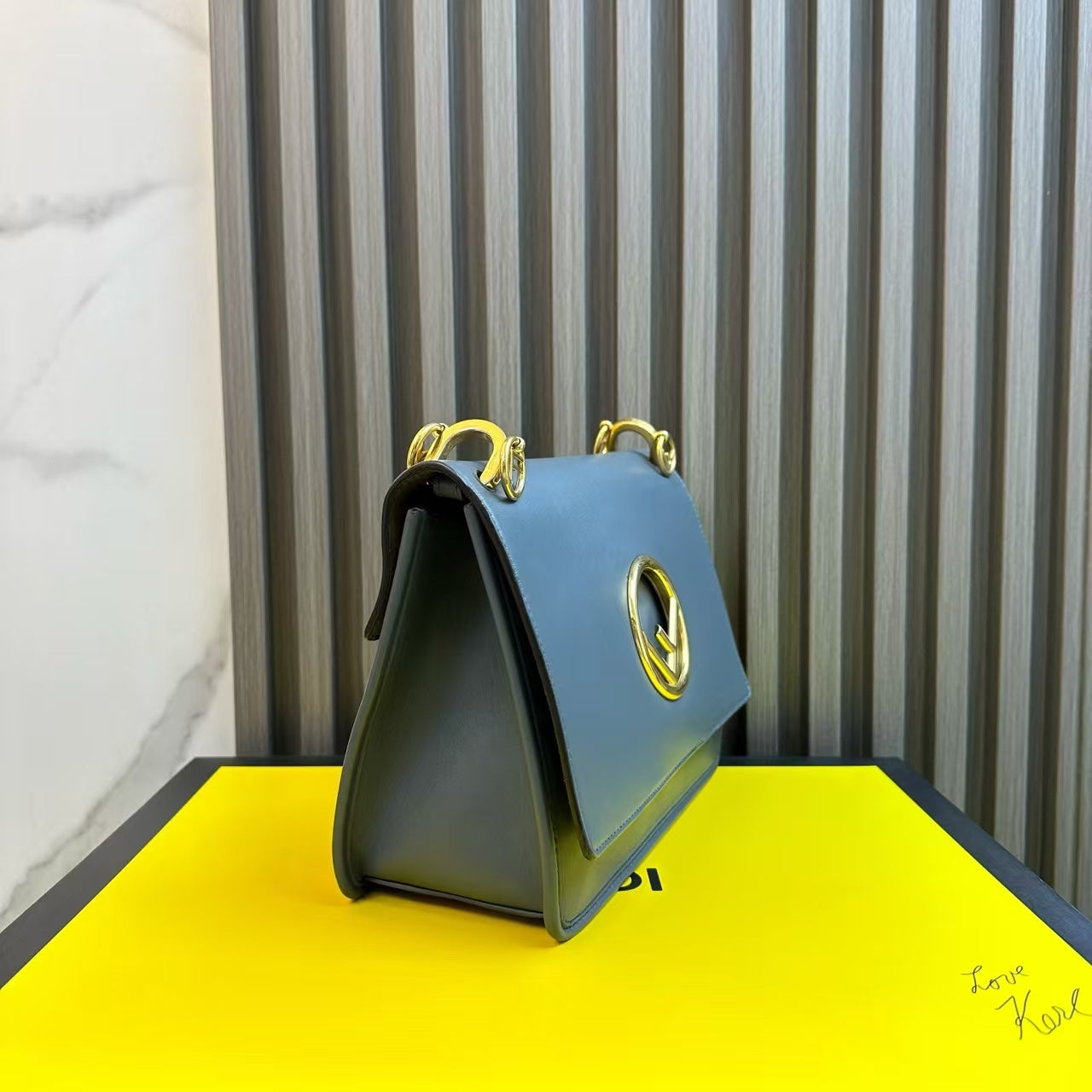 Fendi Kan I Blue Shoulder Bag - Designer Handbag