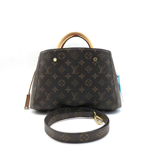 Louis Vuitton Monogram Montaigne Bag Brown Satchel