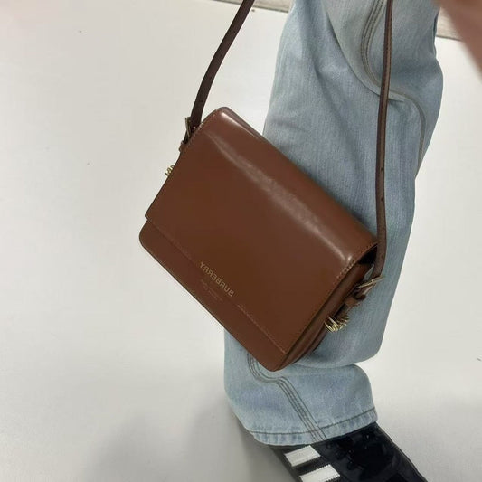 Burberry Satchel Brown Leather Crossbody Bag