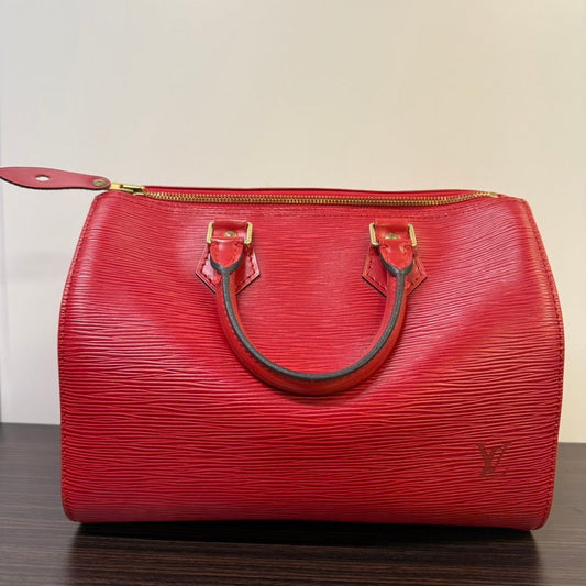 Louis Vuitton Epi Leather Handbag Red