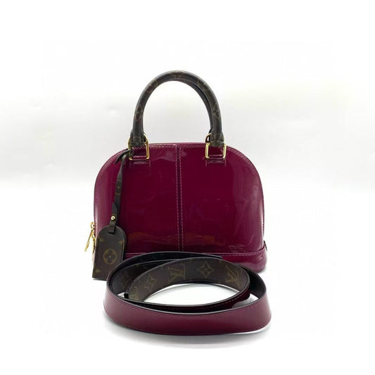 Louis Vuitton Alma Bag Patent Leather, Amarante, Top Handle