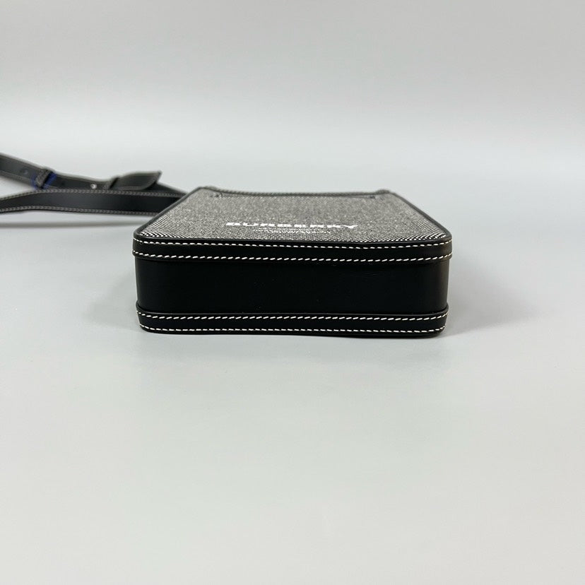 BURBERRY Phone Bag Black Crossbody Mini XJ10835