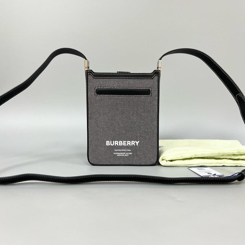 BURBERRY Phone Bag Black Crossbody Mini XJ10835
