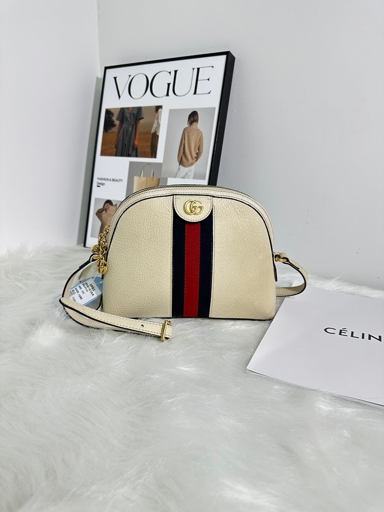 Gucci Ophidia Cream Shoulder Bag - ,  Designer Handbag