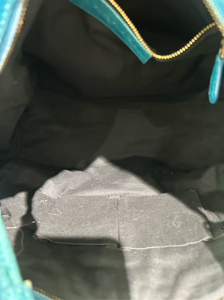 BALENCIAGA City Bag Blue Leather Top Handle