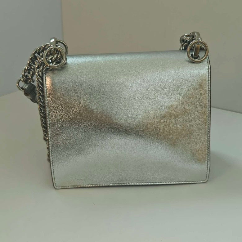 Fendi Kani Silver Shoulder Bag Stylish Designer Handbag
