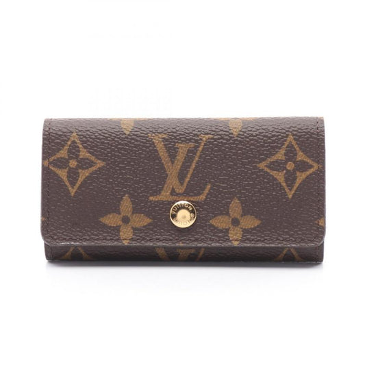 LOUIS VUITTON Multicle 4 Monogram 4 Ring Chain Key Case PVC Brown - Condition A