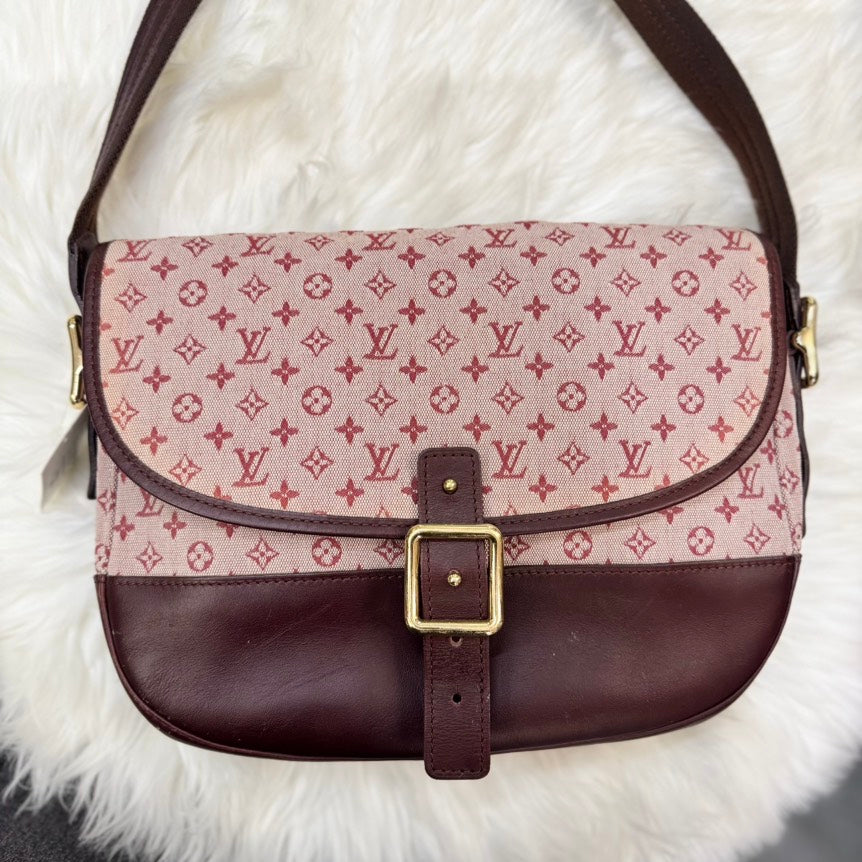 Louis Vuitton Mini Monogram Berangere Burgundy Canvas Crossbody Bag