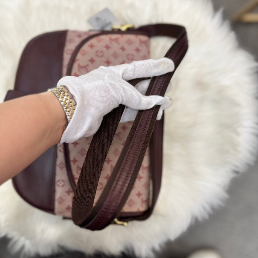 Louis Vuitton Mini Monogram Berangere Burgundy Canvas Crossbody Bag