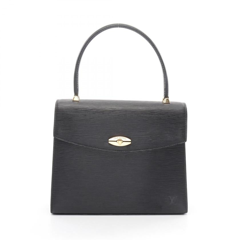 LOUIS VUITTON Malesherbes Epi Noir Handbag Leather Black 964442