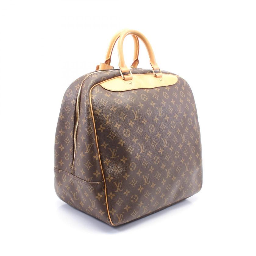 LOUIS VUITTON Evasion Monogram PVC Leather Brown Boston Bag