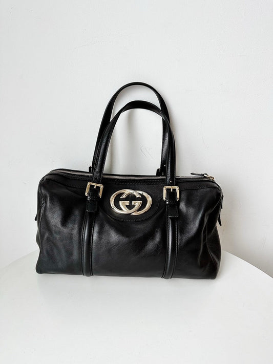 Gucci Boston Bag Black 38x18cm