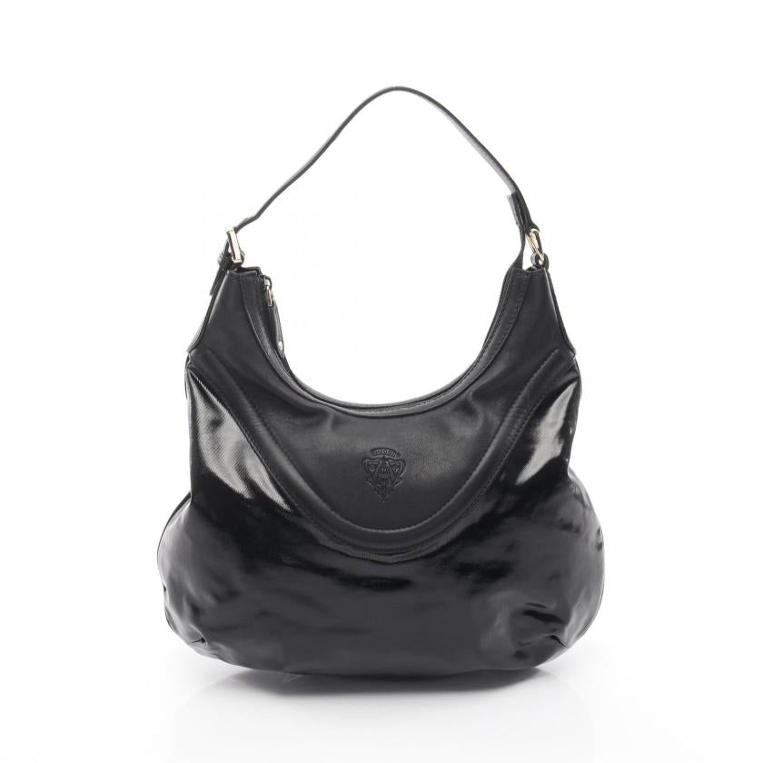 GUCCI hysteria Crest one shoulder bag Coated canvas leather black 2118800151735