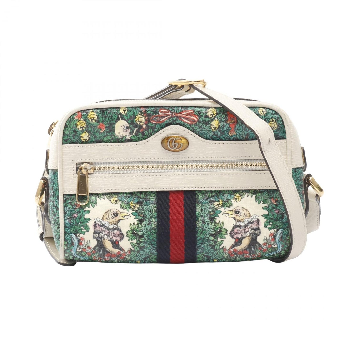 GUCCI Yuko Higuchi Ophidia Shoulder bag PVC leather off white green multicolor 2120900063665