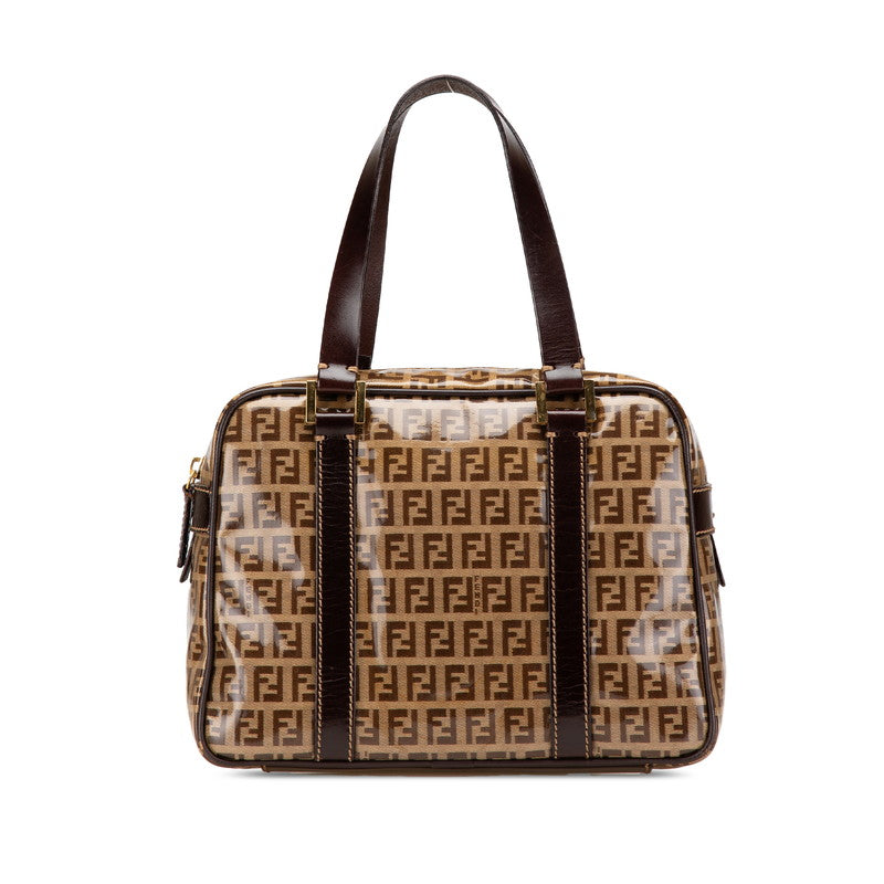 Fendi Zucchino Enamel Canvas Handbag