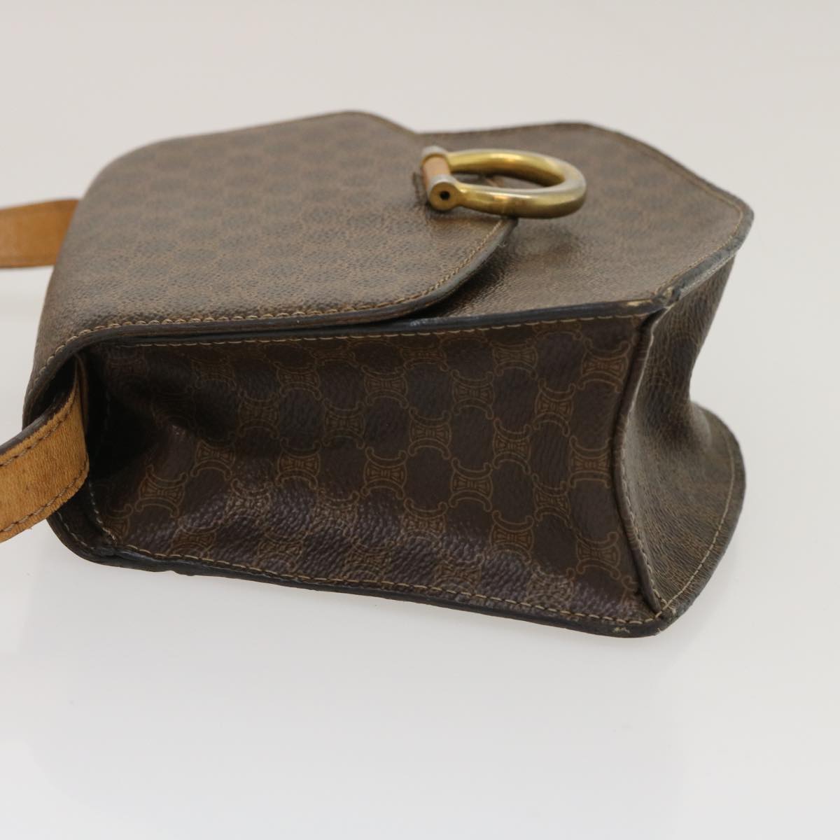 Luxury CELINE Macadam Canvas 2Way Shoulder Bag Brown rd2081