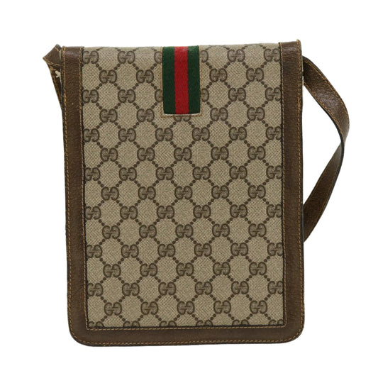 Gucci Leather Canvas Shoulder Bag