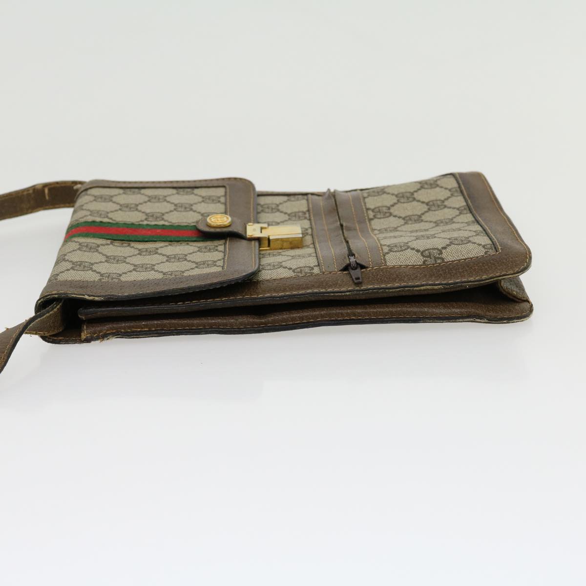 Gucci Leather Canvas Shoulder Bag