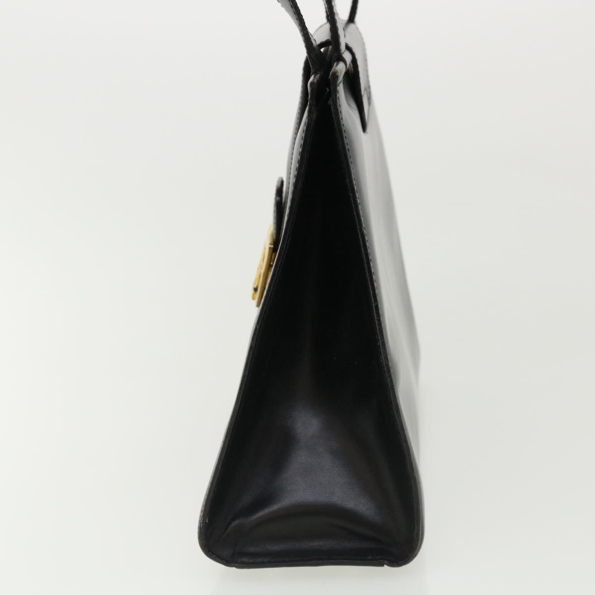 Luxury CELINE Horse Carriage Hand Bag Leather Black rd3150