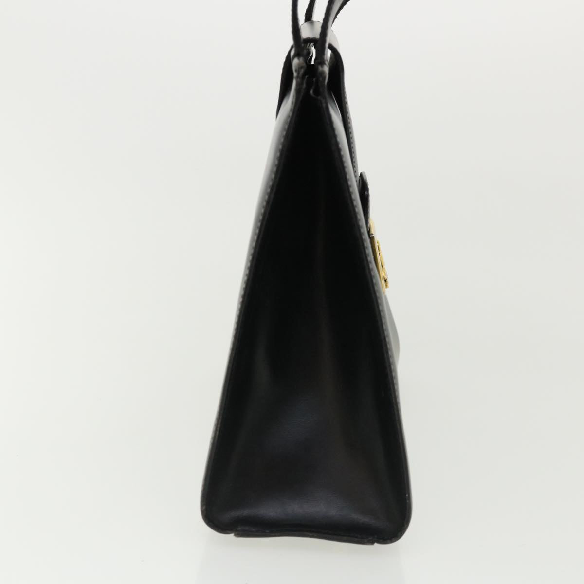 Luxury CELINE Horse Carriage Hand Bag Leather Black rd3150