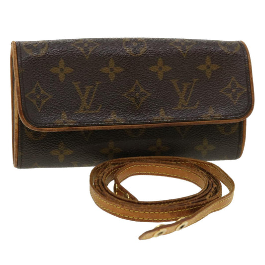 LOUIS VUITTON Monogram Pochette Twin PM Shoulder Bag M51854 LV Auth rd4321