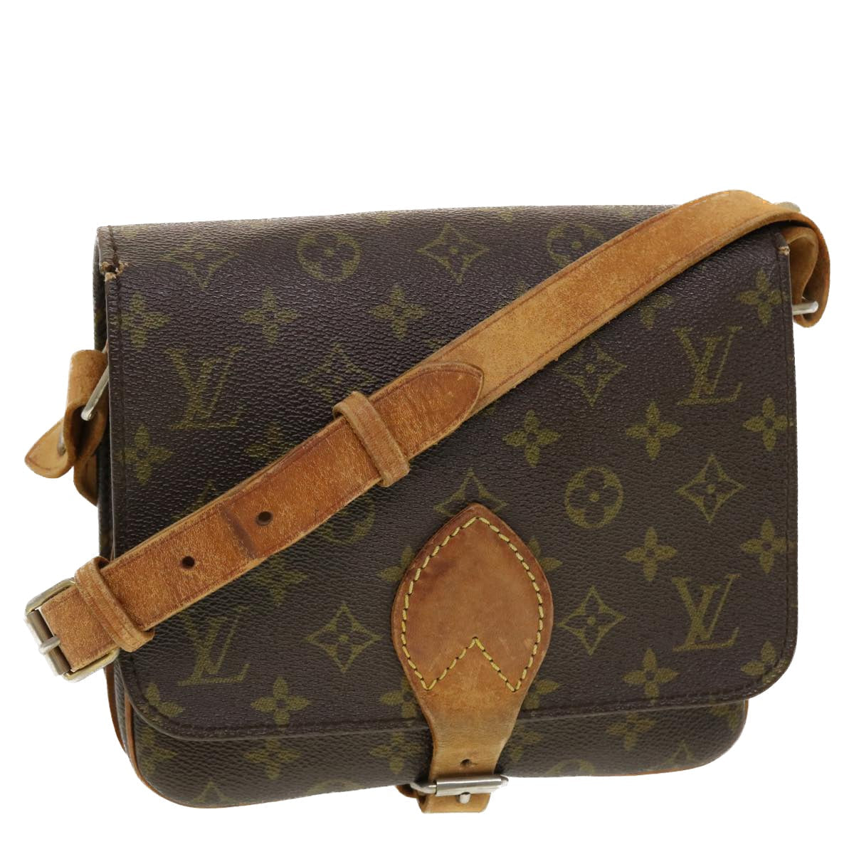 LOUIS VUITTON Monogram Cartouchiere MM Shoulder Bag M51253 Auth rd5093