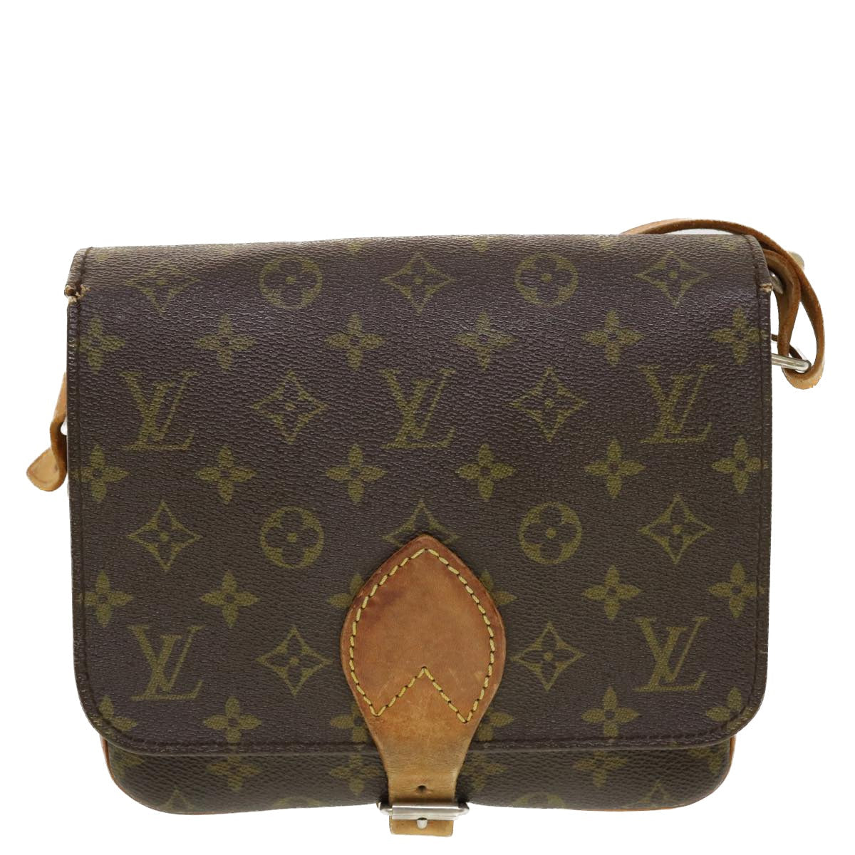LOUIS VUITTON Monogram Cartouchiere MM Shoulder Bag M51253 Auth rd5093