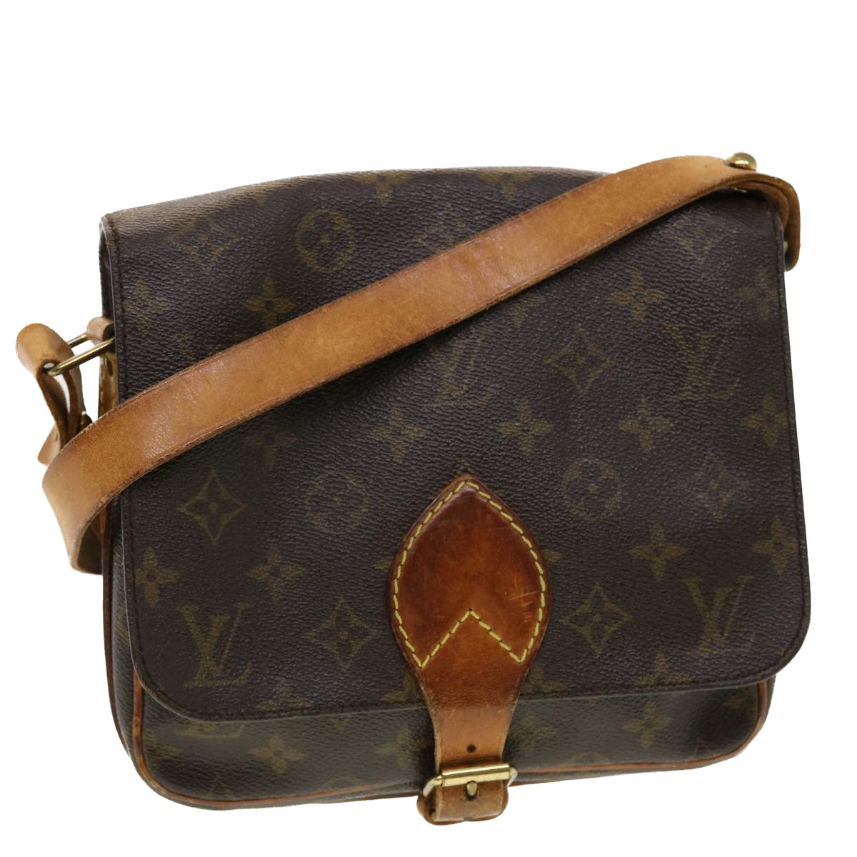 LOUIS VUITTON Monogram Cartouchiere MM Shoulder Bag M51253 LV Auth rd5096
