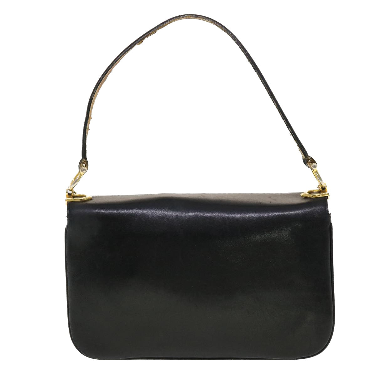 Luxury CELINE Horse Carriage Shoulder Bag Leather Black rd5162