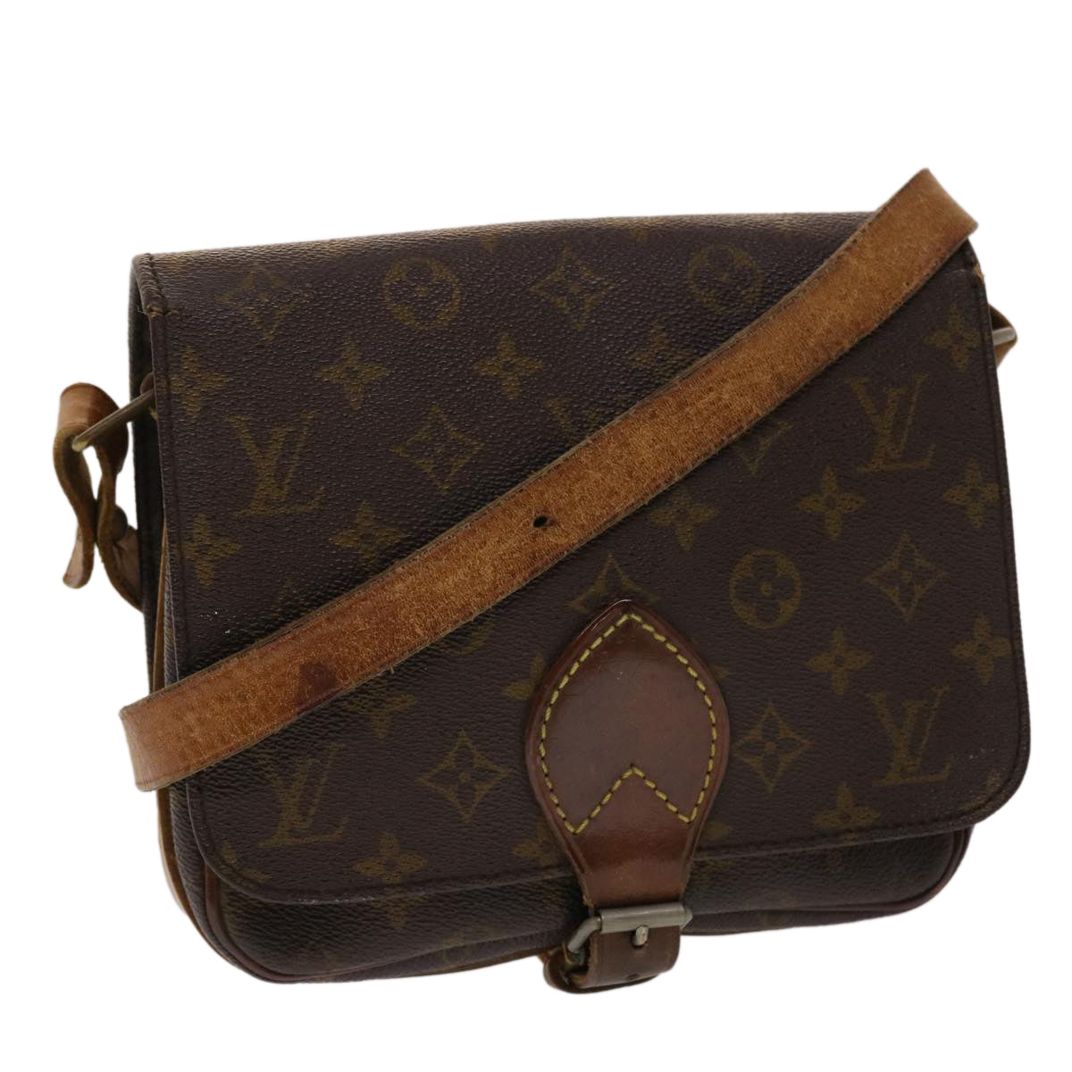 LOUIS VUITTON Monogram Cartouchiere MM Shoulder Bag M51253 Auth rd5576