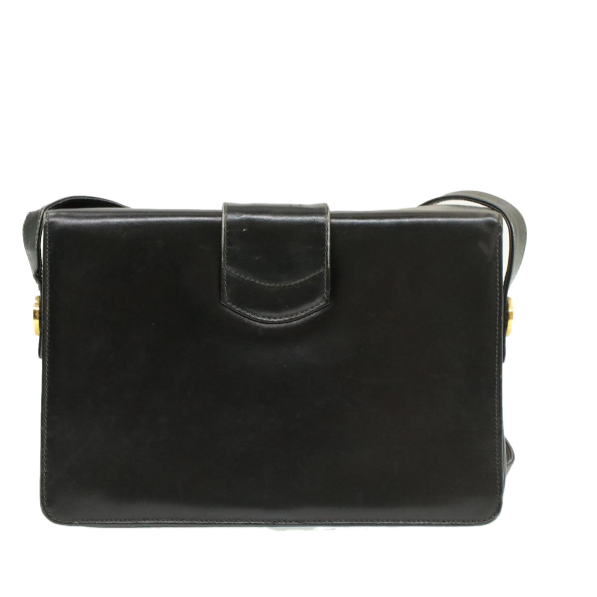 Luxury CELINE Horse Carriage Shoulder Bag Black Leather rd764