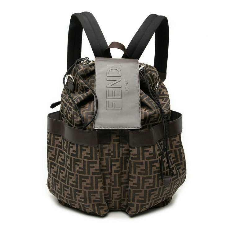 Fendi Zucca Canvas Leather 2way Backpack