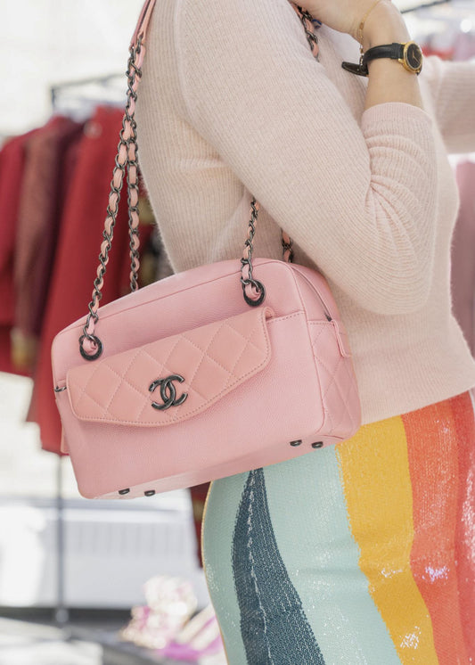 Chanel Pink Coco Break Camera Case Shoulder Bag