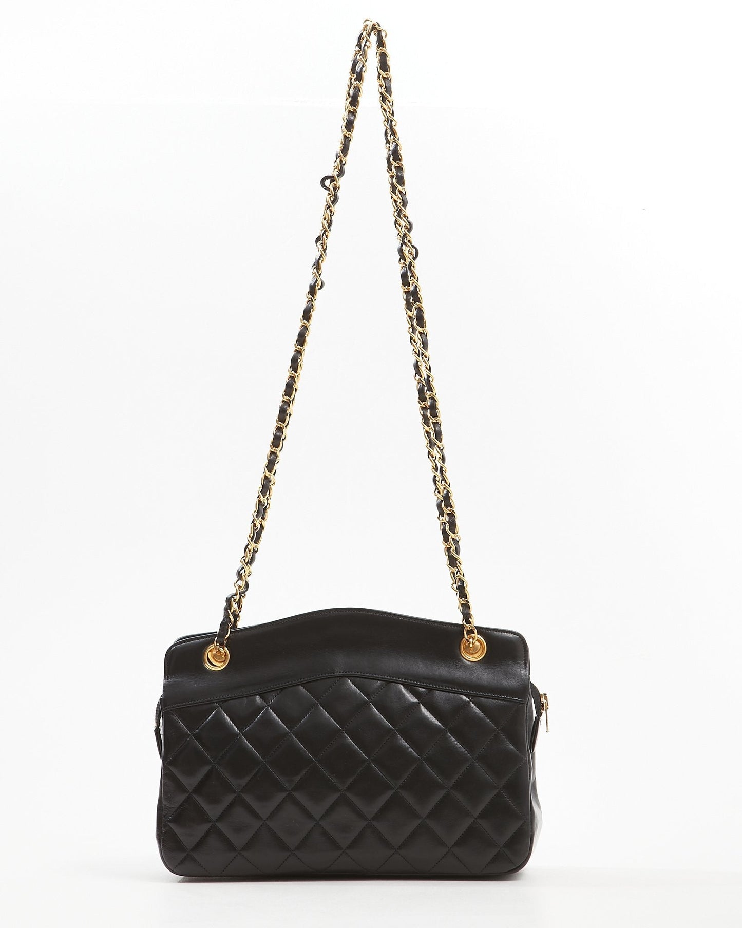 Chanel Black Lambskin 24K GHW Chain Bag