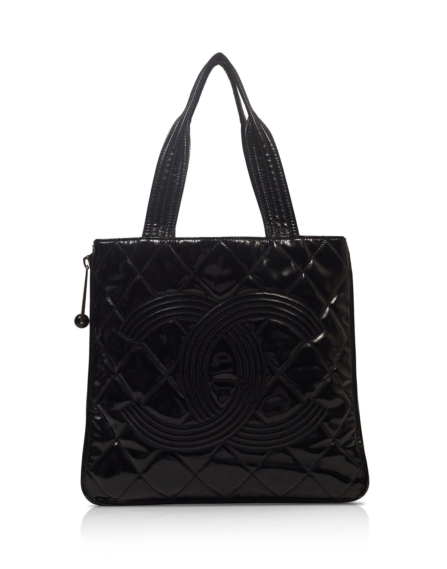 Chanel Black Patent Leather Paris Shanghai Expandable Tote