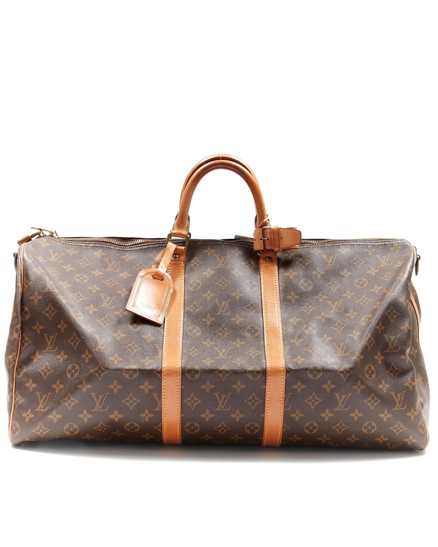 Louis Vuitton Monogram Canvas Keepall 55 BandouliÃ¨re Travel Bag