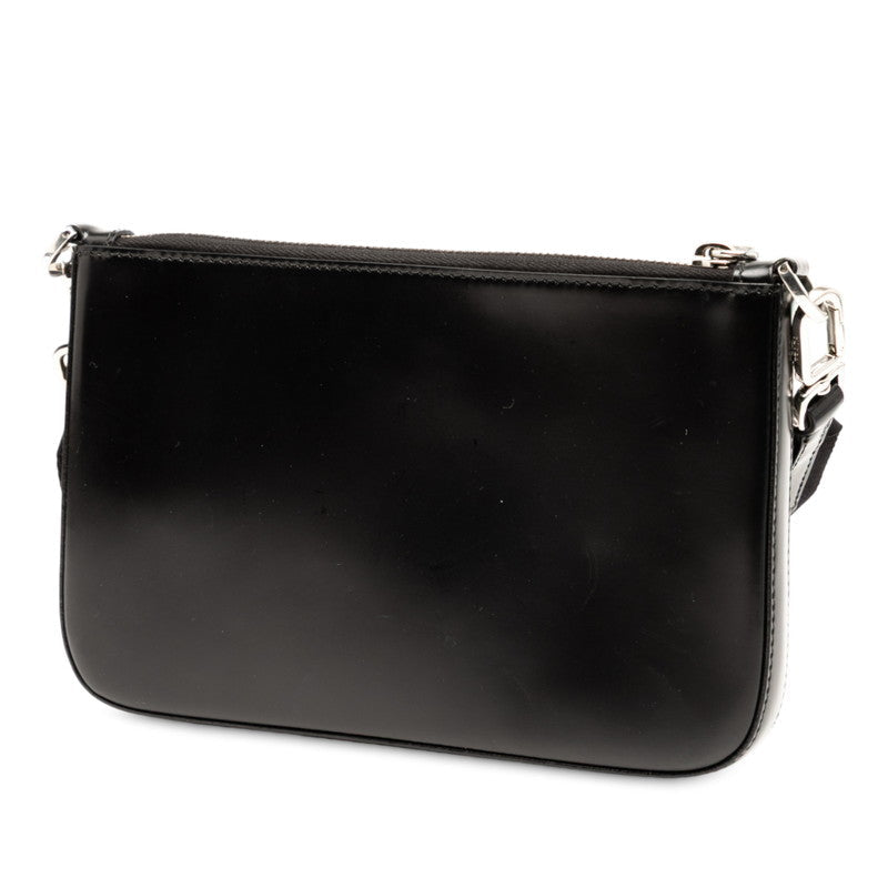 Prada 2VH129 Triangle Logo Plate Leather Shoulder Bag