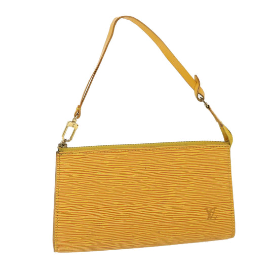 LOUIS VUITTON Epi Pochette Accessoires Accessory Pouch Yellow M52989 Auth rh265