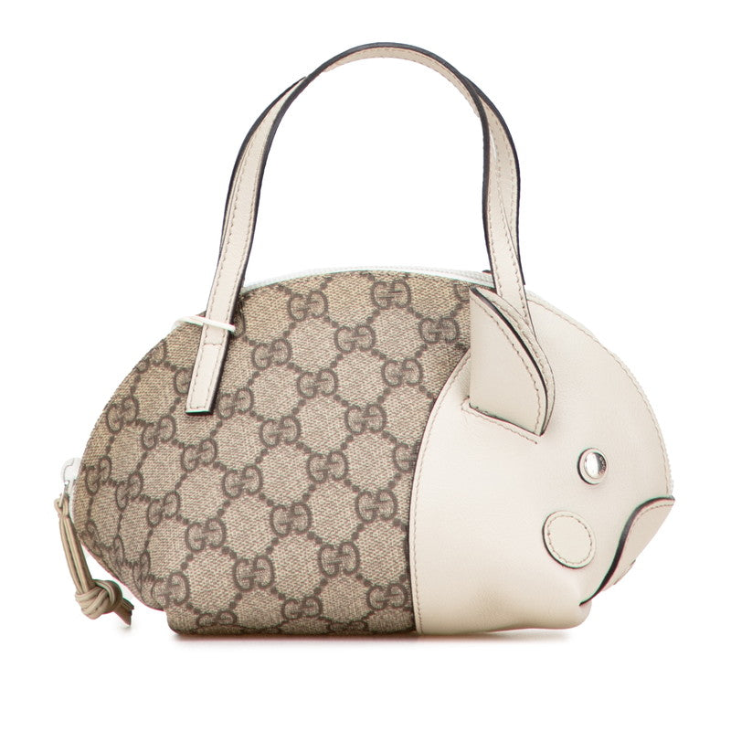 Gucci GG Supreme Childrens ZOO Mini Handbag PVC Leather Handbag