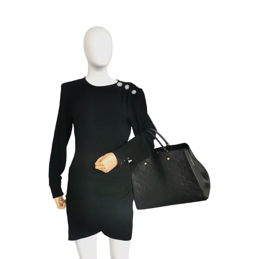 Louis Vuitton Montaigne GM Black Monogram Empreinte